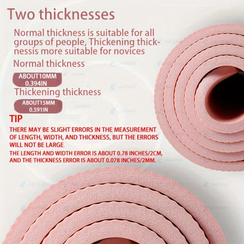 Tapis de Yoga NBR Antidérapant Épais 15mm - Pilates & Fitness