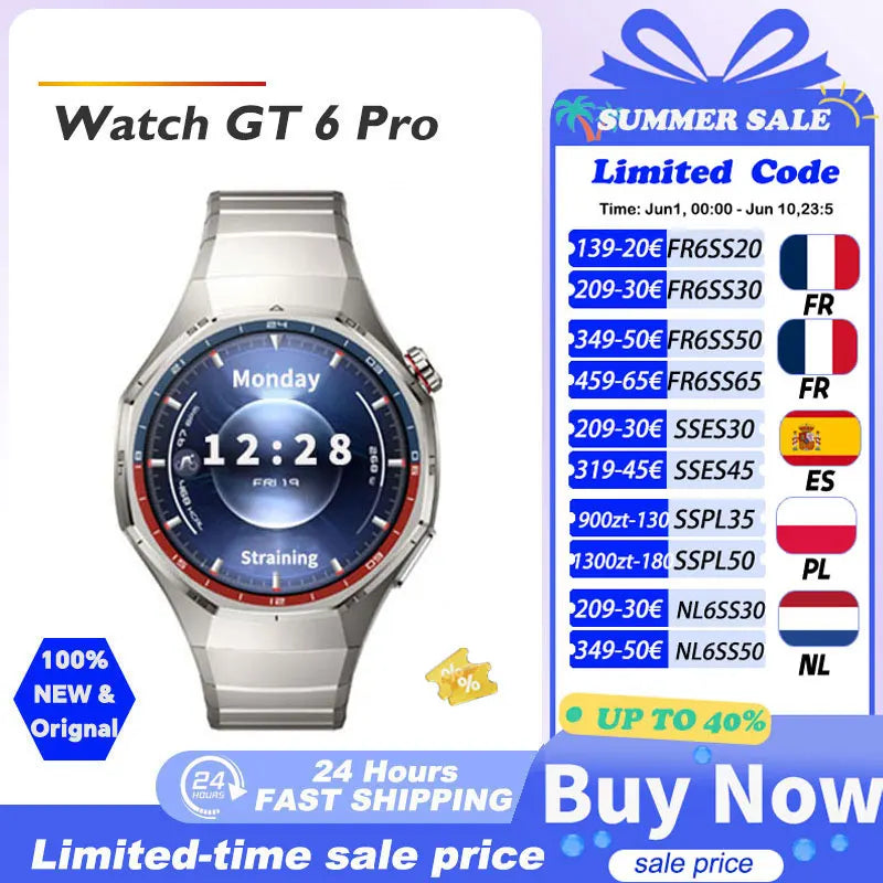 Huawei Watch GT 6 Pro - Montre Connectée AMOLED 21 Jours