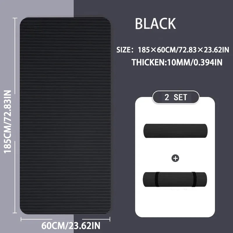 Tapis de Yoga NBR Antidérapant Épais 15mm - Pilates & Fitness