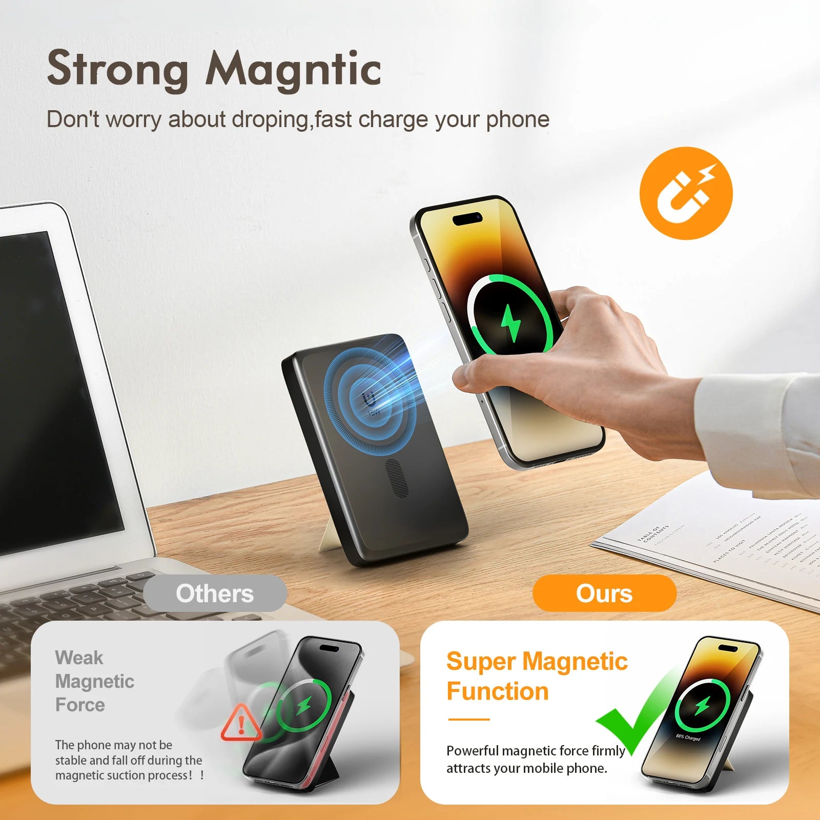 Chargeur Sans Fil Rapide 3-en-1 15W - iPhone, Apple Watch & AirPods