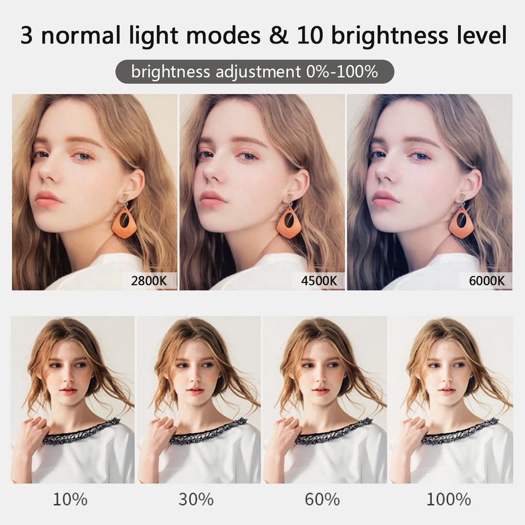 Ring Light LED 26cm avec Trépied - Lumière Selfie & Streaming