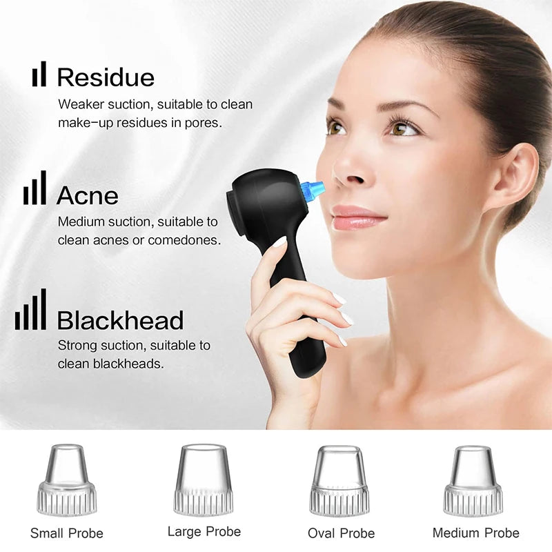 Brosse Nettoyante Visage 5-en-1 - Aspirateur Points Noirs