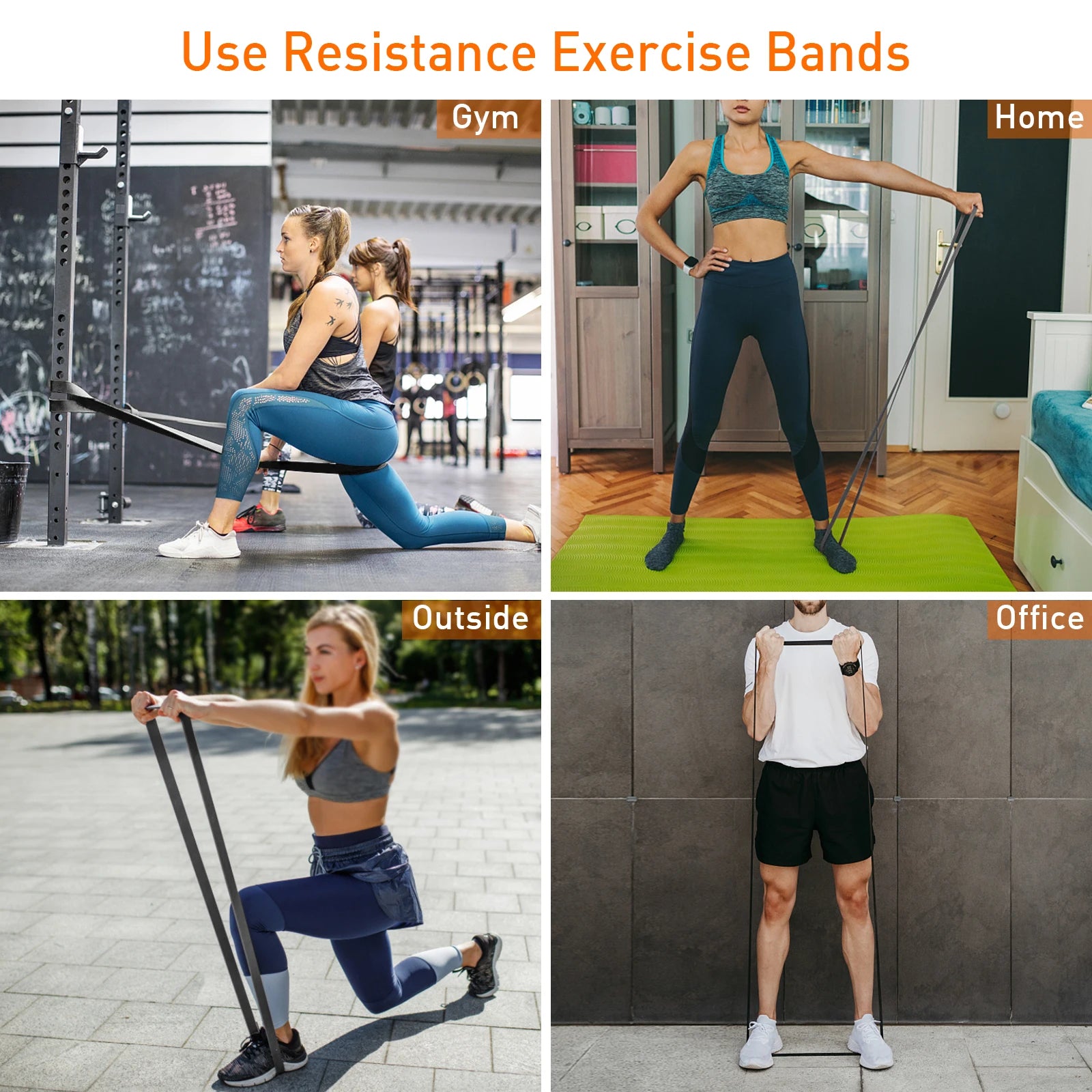 Bandes de Résistance Musculation - Set 5 Élastiques Pull-Up
