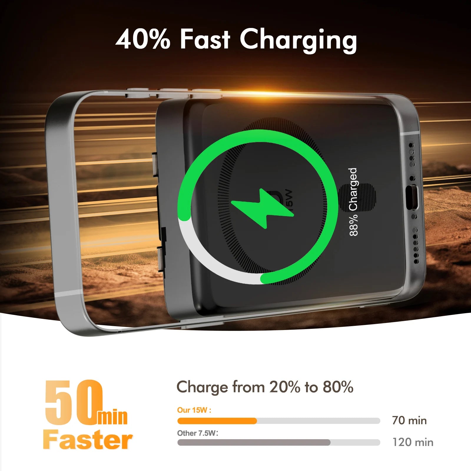 Chargeur Sans Fil Rapide 3-en-1 15W - iPhone, Apple Watch & AirPods