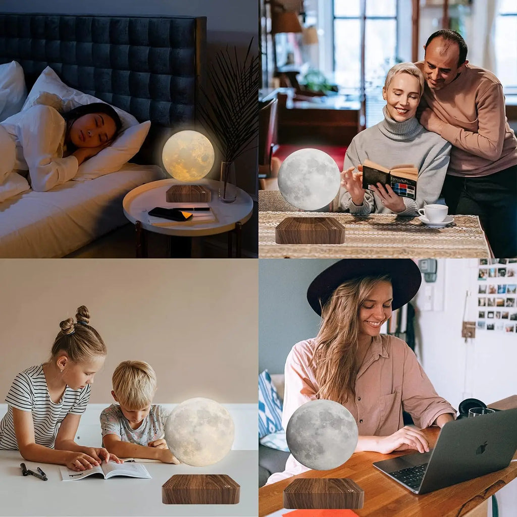 Lampe Lune Lévitante Magnétique - Veilleuse LED 3D