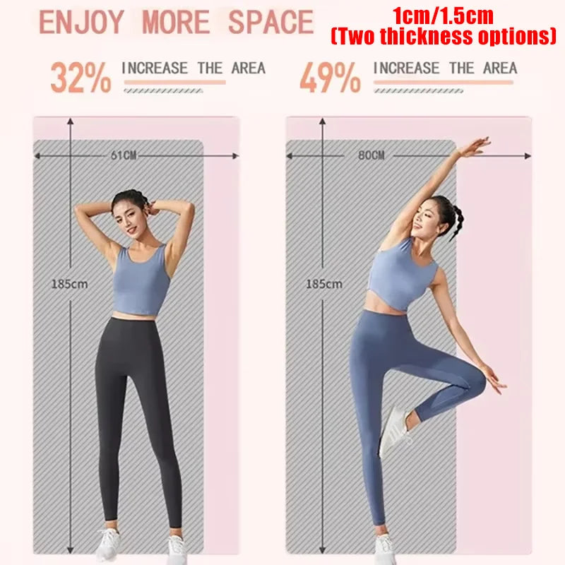 Tapis de Yoga NBR Antidérapant Épais 15mm - Pilates & Fitness