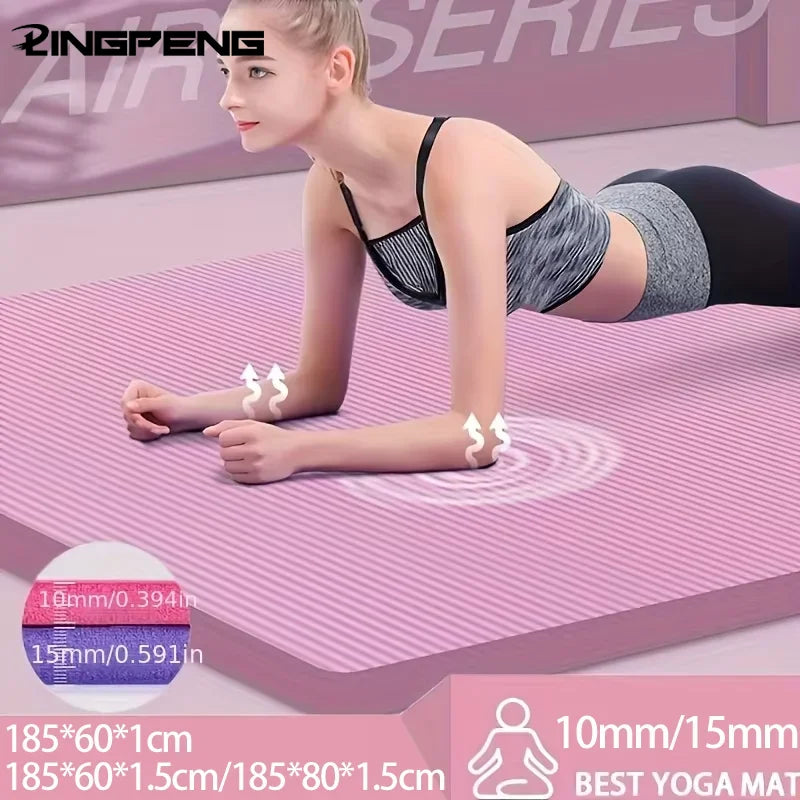 Tapis de Yoga NBR Antidérapant Épais 15mm - Pilates & Fitness