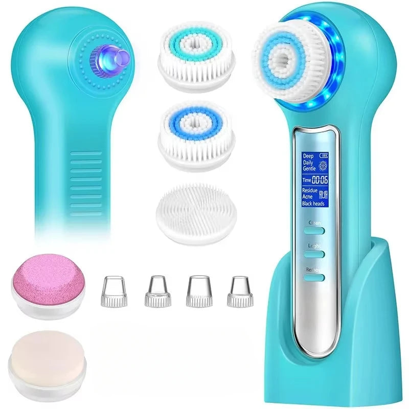 Brosse Nettoyante Visage 5-en-1 - Aspirateur Points Noirs