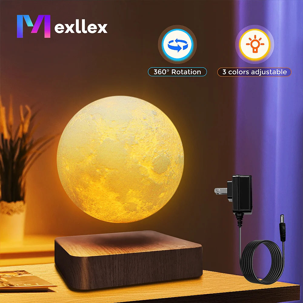 Lampe Lune Lévitante Magnétique - Veilleuse LED 3D