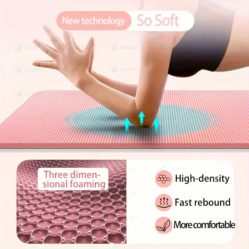 Tapis de Yoga NBR Antidérapant Épais 15mm - Pilates & Fitness