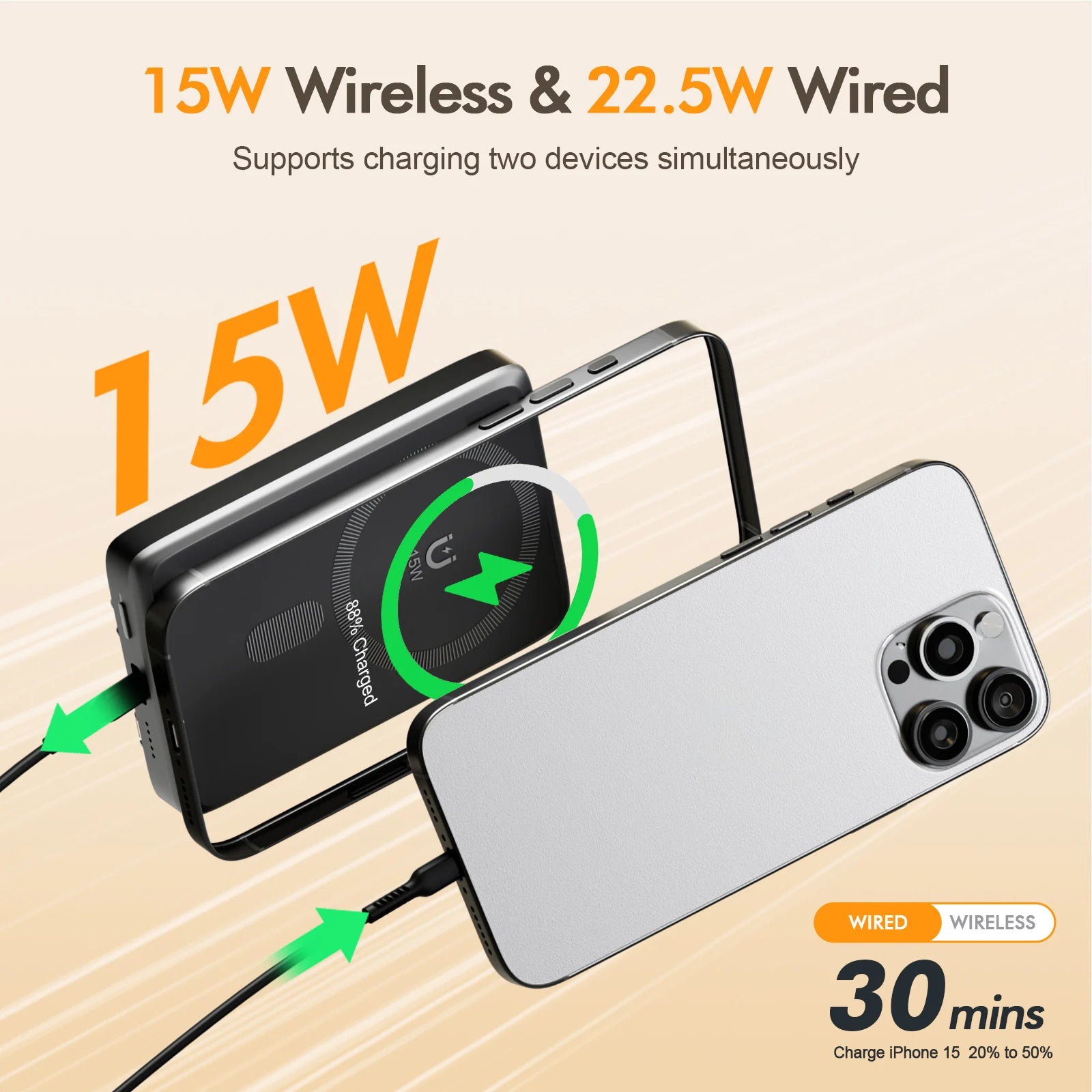 Chargeur Sans Fil Rapide 3-en-1 15W - iPhone, Apple Watch & AirPods