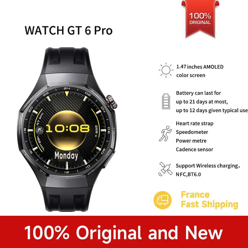 Huawei Watch GT 6 Pro - Montre Connectée AMOLED 21 Jours